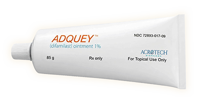 White 85g tube of prescription ADQUEY (difamilast) ointment, 1% for topical use.